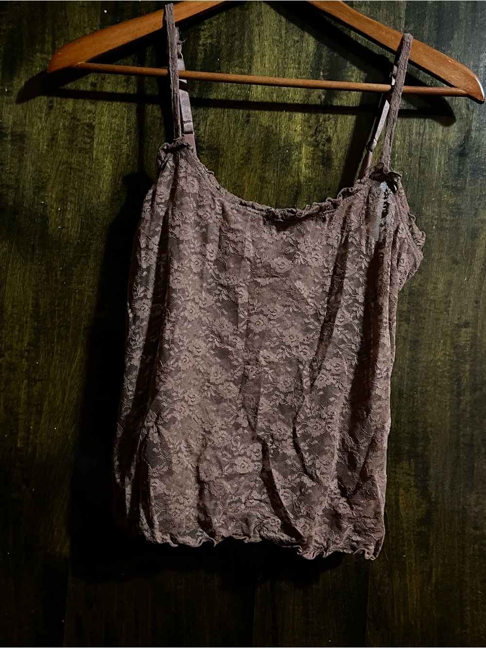 Old Navy Taupe Lace Camisole with Adjustable Straps